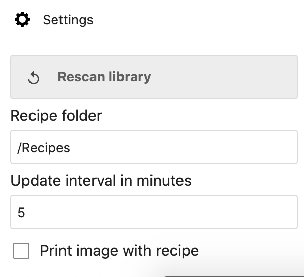 Recipe-import field